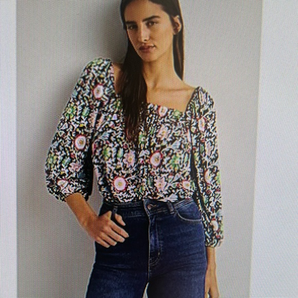 Like New Boden Square Neck Swing Jersey Printed Top - Picture 7 of 7